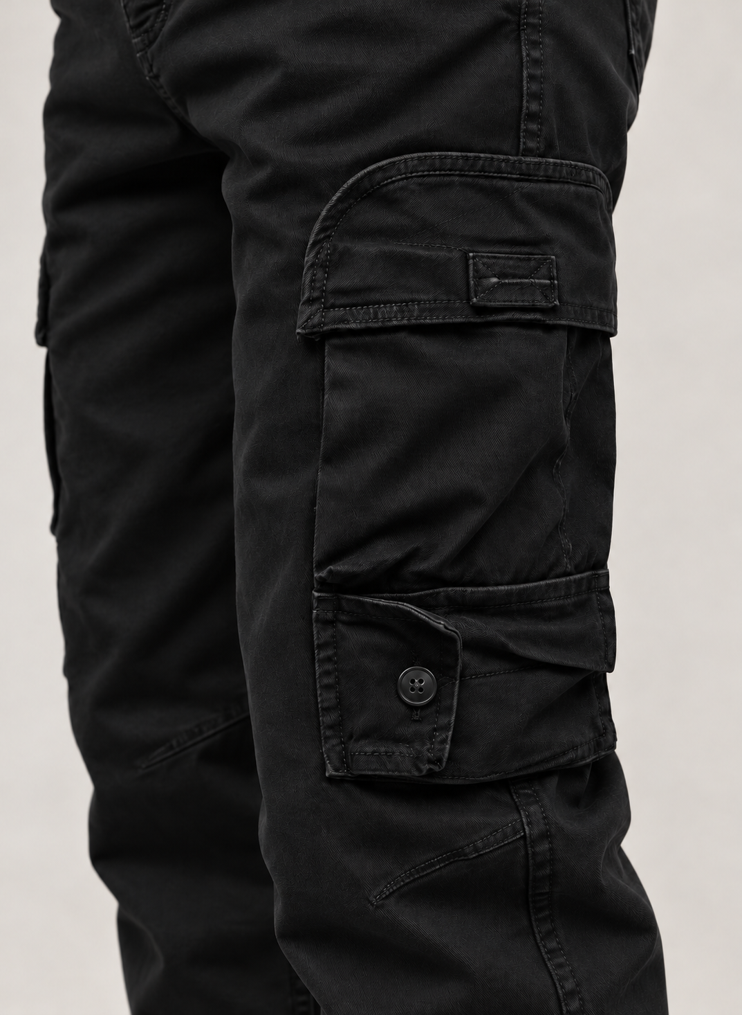Men's Cargo Trousers – Cotton-Blend Relaxed Straight-Leg Fit