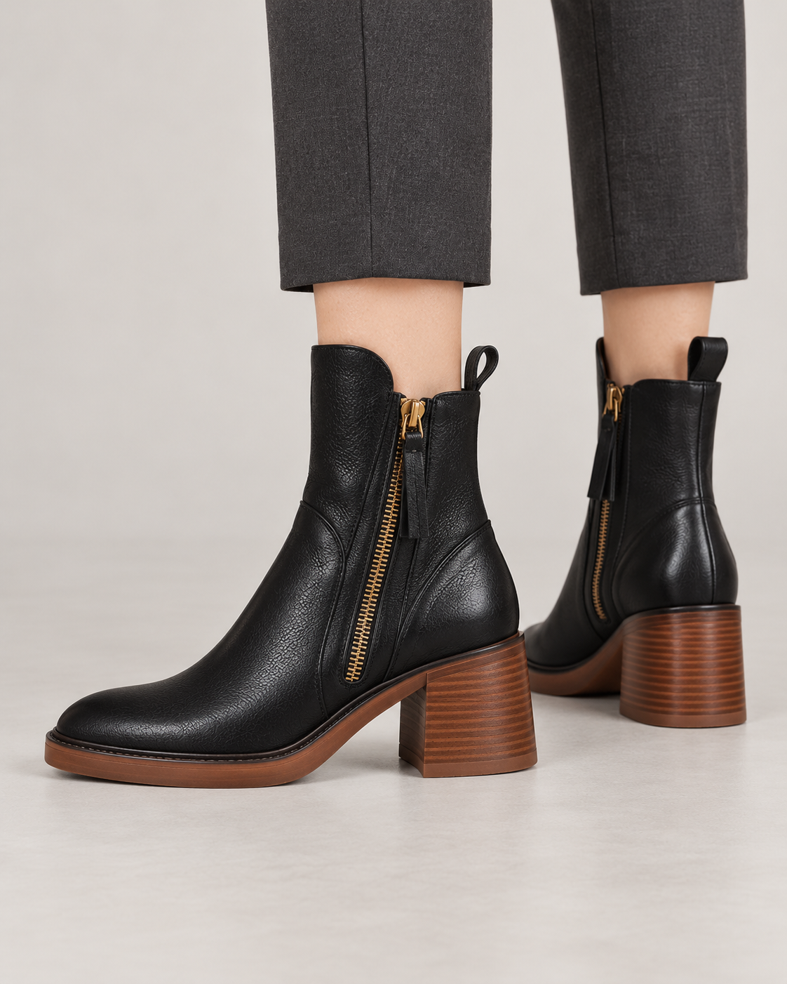 Women’s Ankle Boots With Leather Uppers
