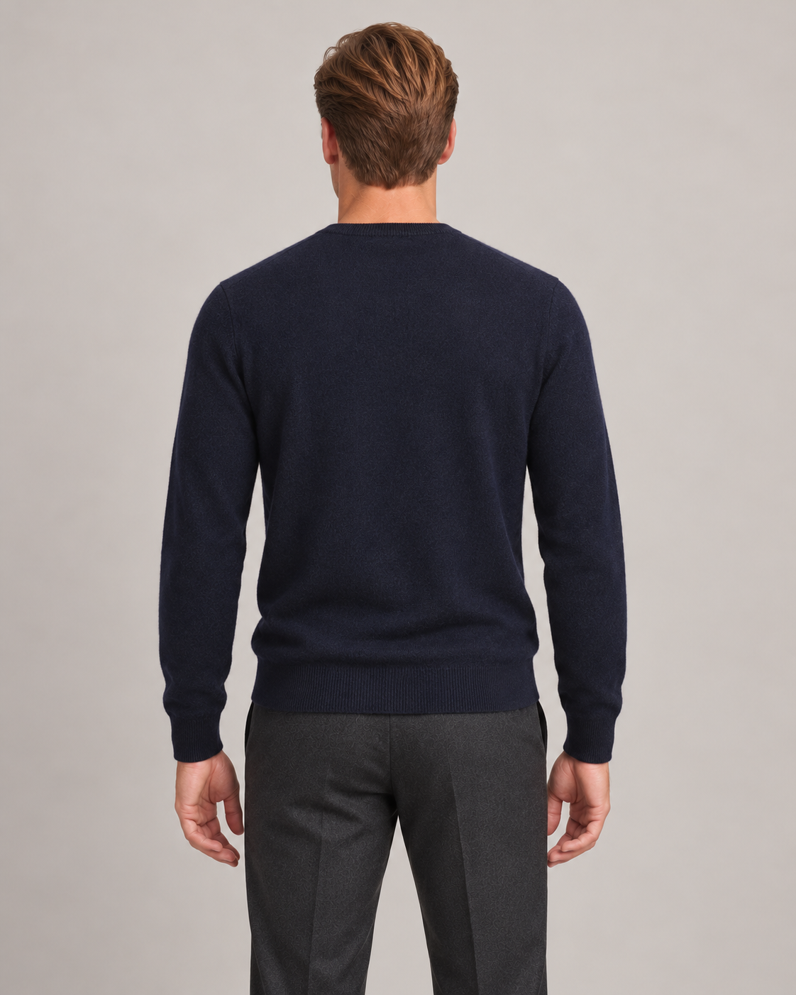 Men’s Jumper In Cashmere With Crew Neck