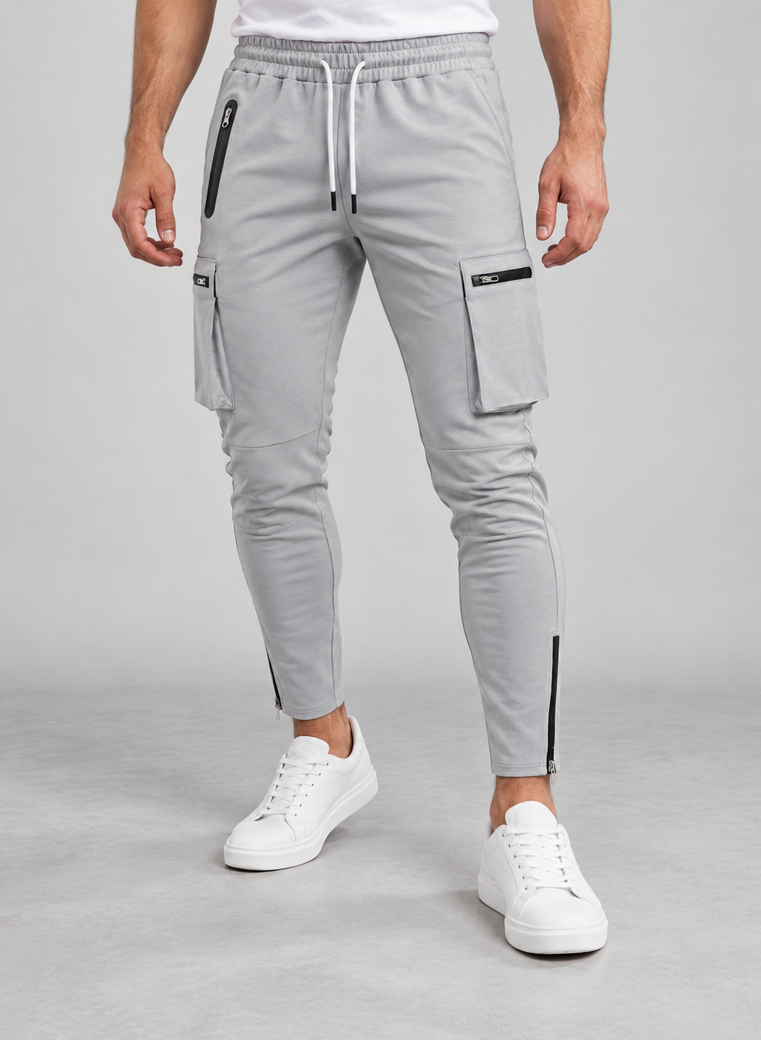 Men’s Cargo Trousers With Zipped Ankles