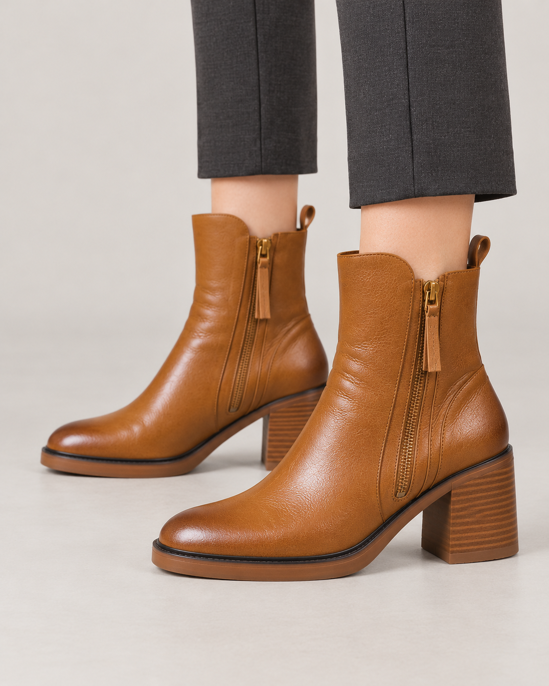 Women’s Ankle Boots With Leather Uppers