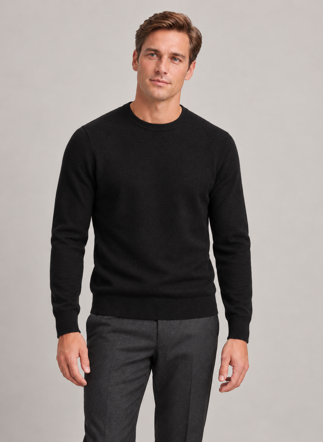 Men’s Jumper In Cashmere With Crew Neck