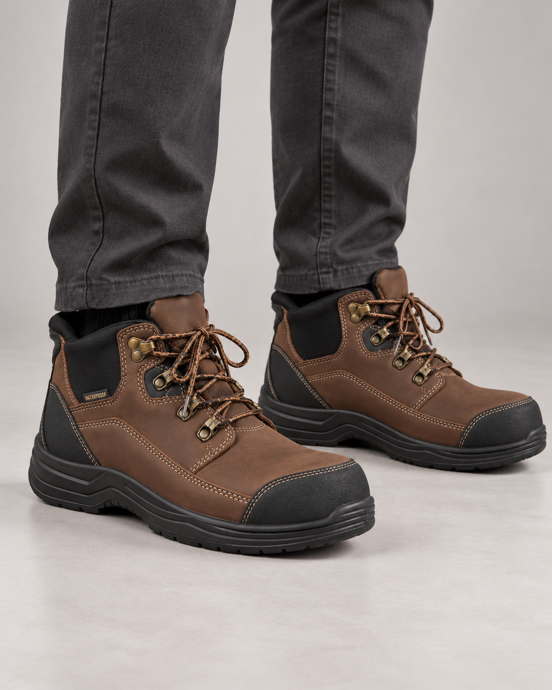 Men’s Work Boots With Hands Free Entry