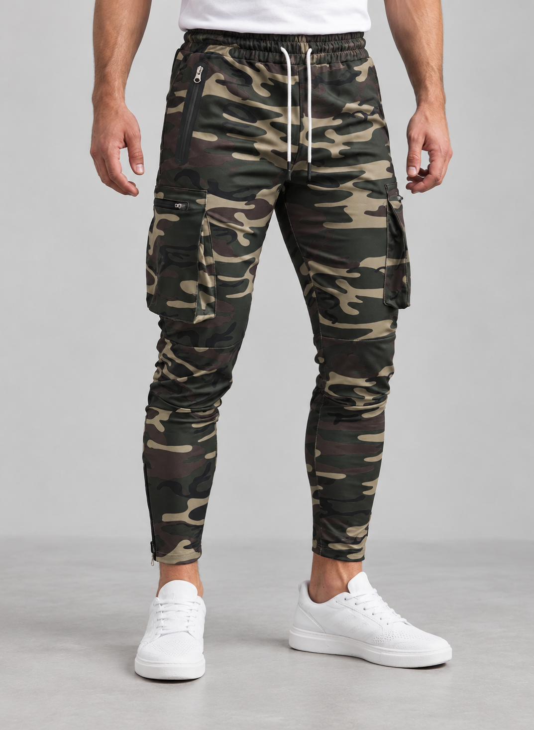 Men’s Cargo Trousers With Zipped Ankles
