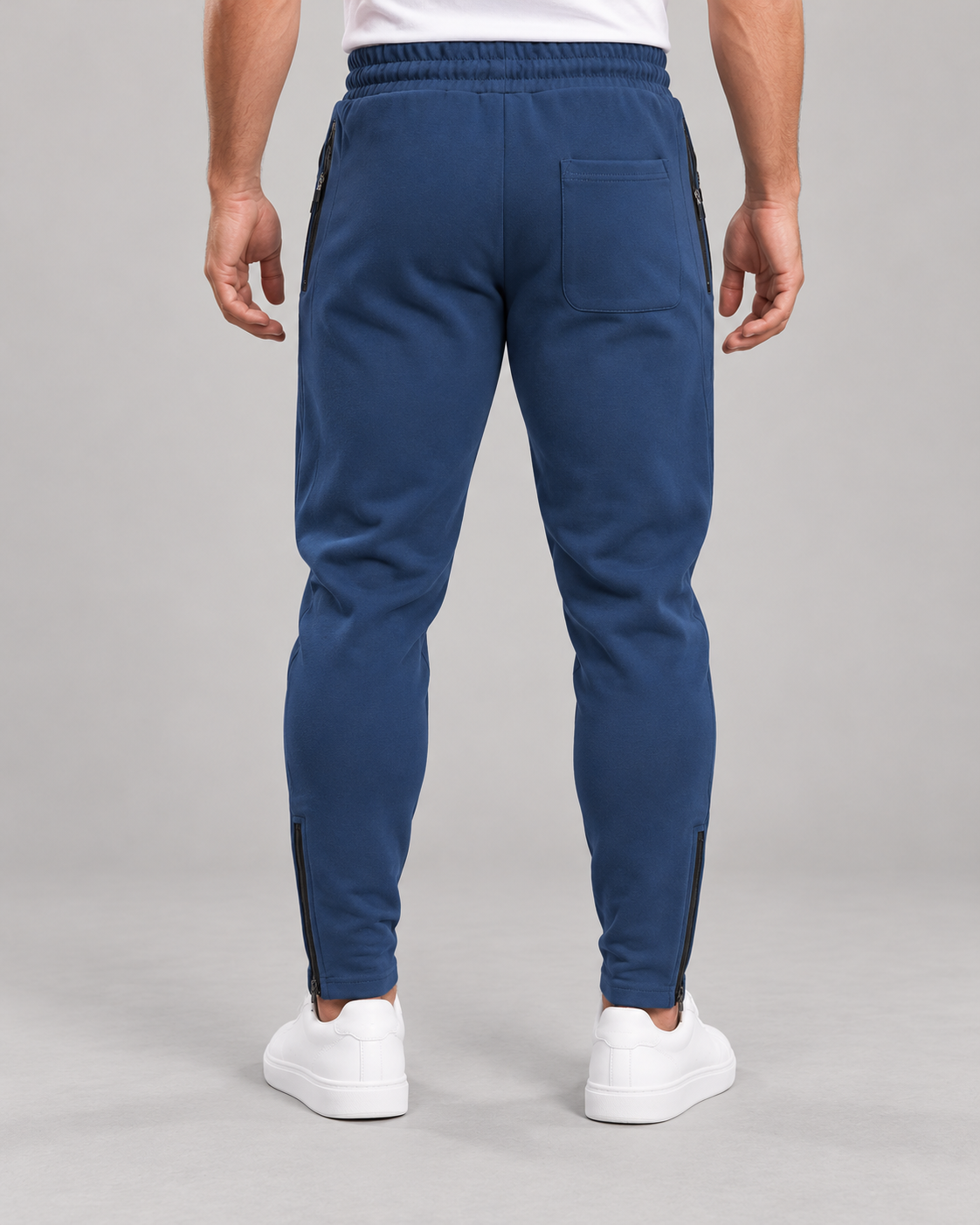 Men’s Joggers With Pintucks And Zip Hems