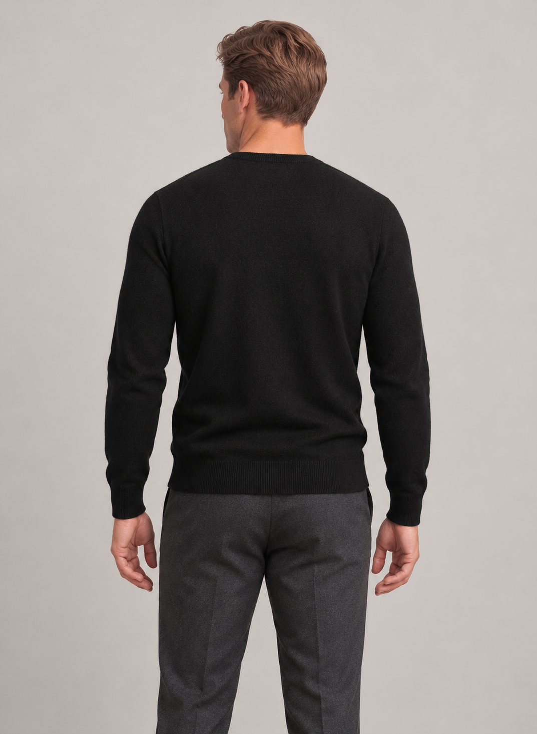 Men’s Jumper In Cashmere With Crew Neck