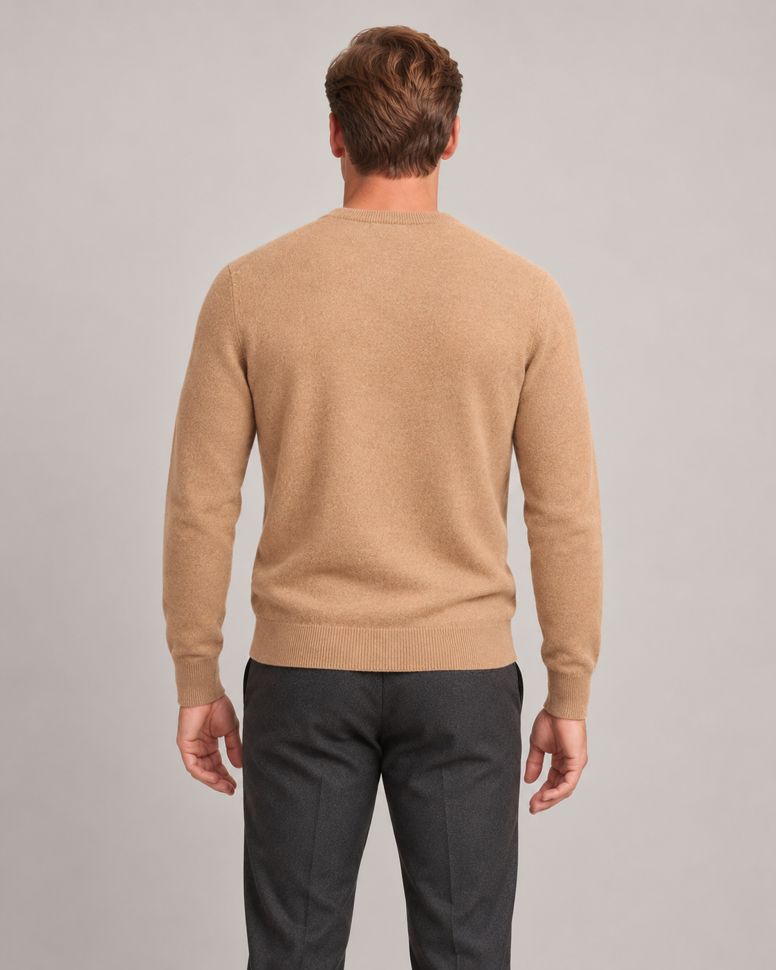 Men’s Jumper In Cashmere With Crew Neck
