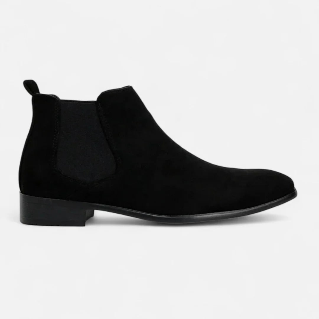 Men’s Suede Chelsea Boots – Square Toe