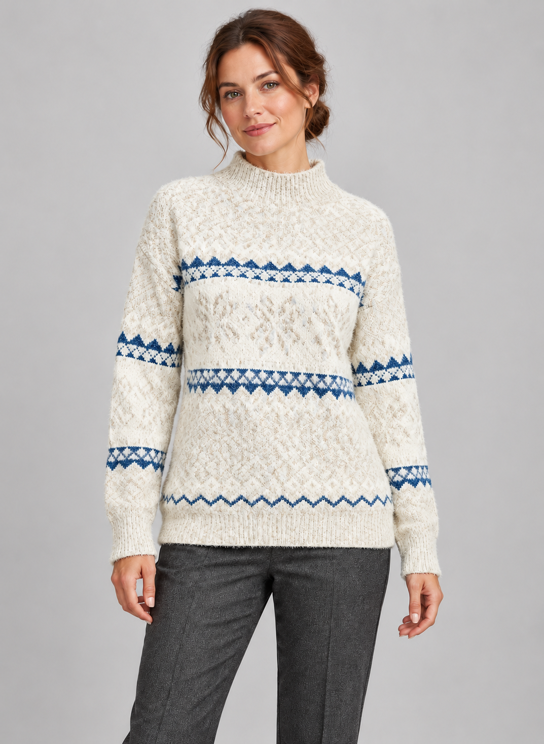 Women’s Christmas Jumper With Fair Isle Pattern