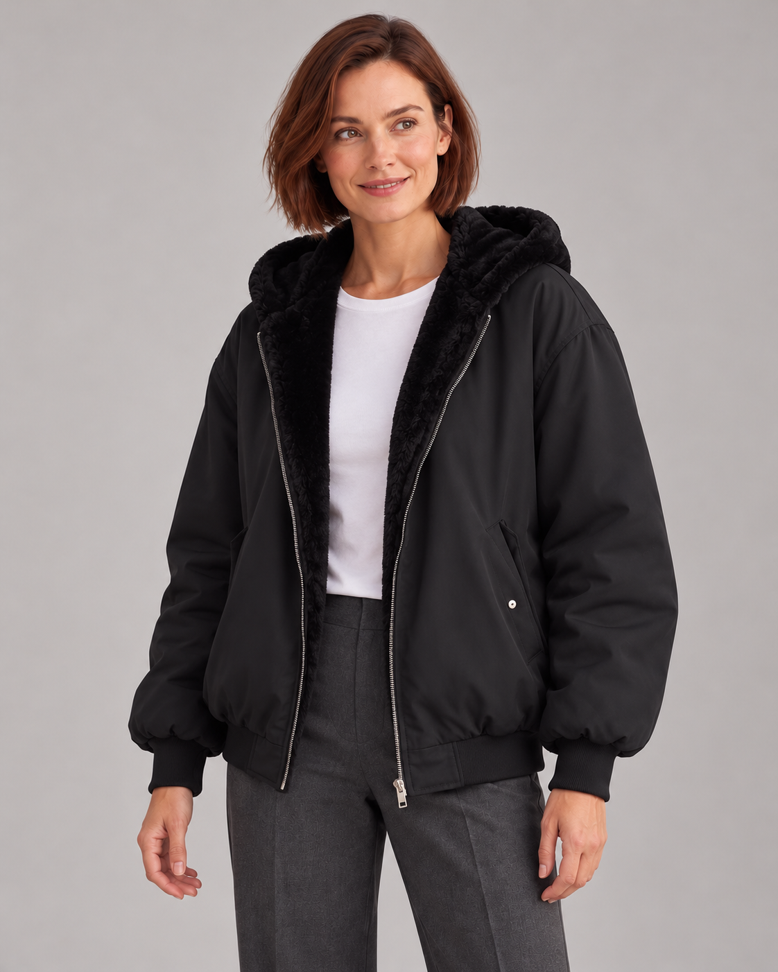 Women’s Jacket With Hood And Soft Lining