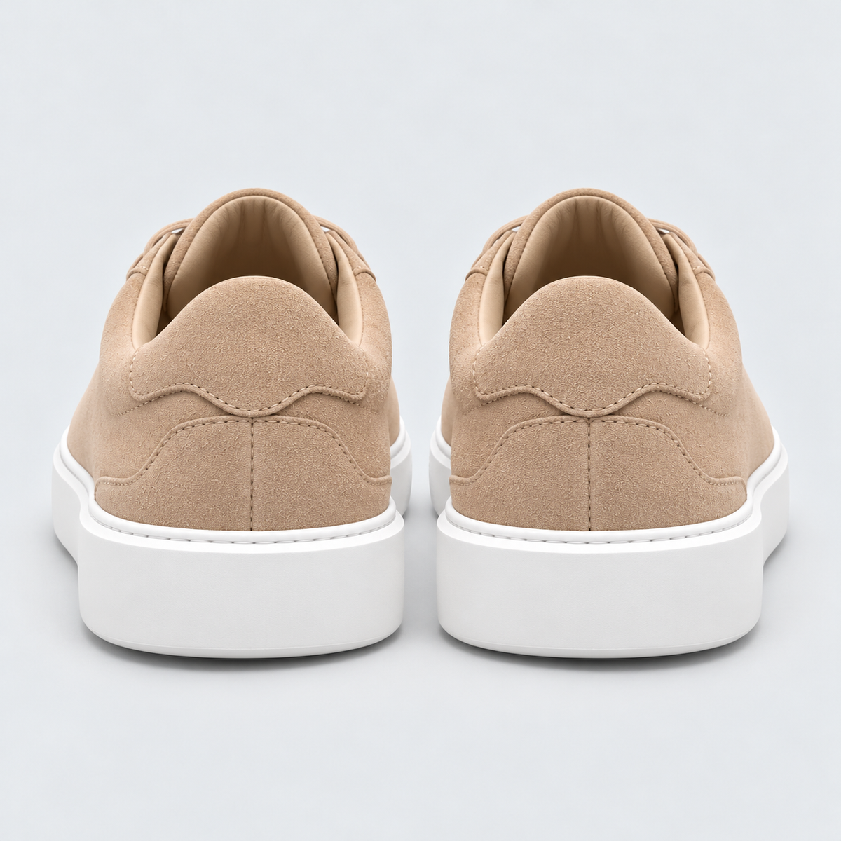 Men's Suede-Look Low-Top Trainers – Lace-Up Style