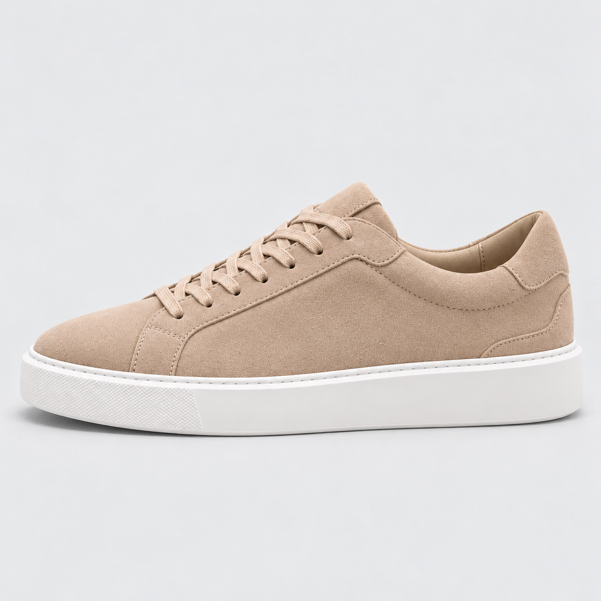 Men's Suede-Look Low-Top Trainers – Lace-Up Style
