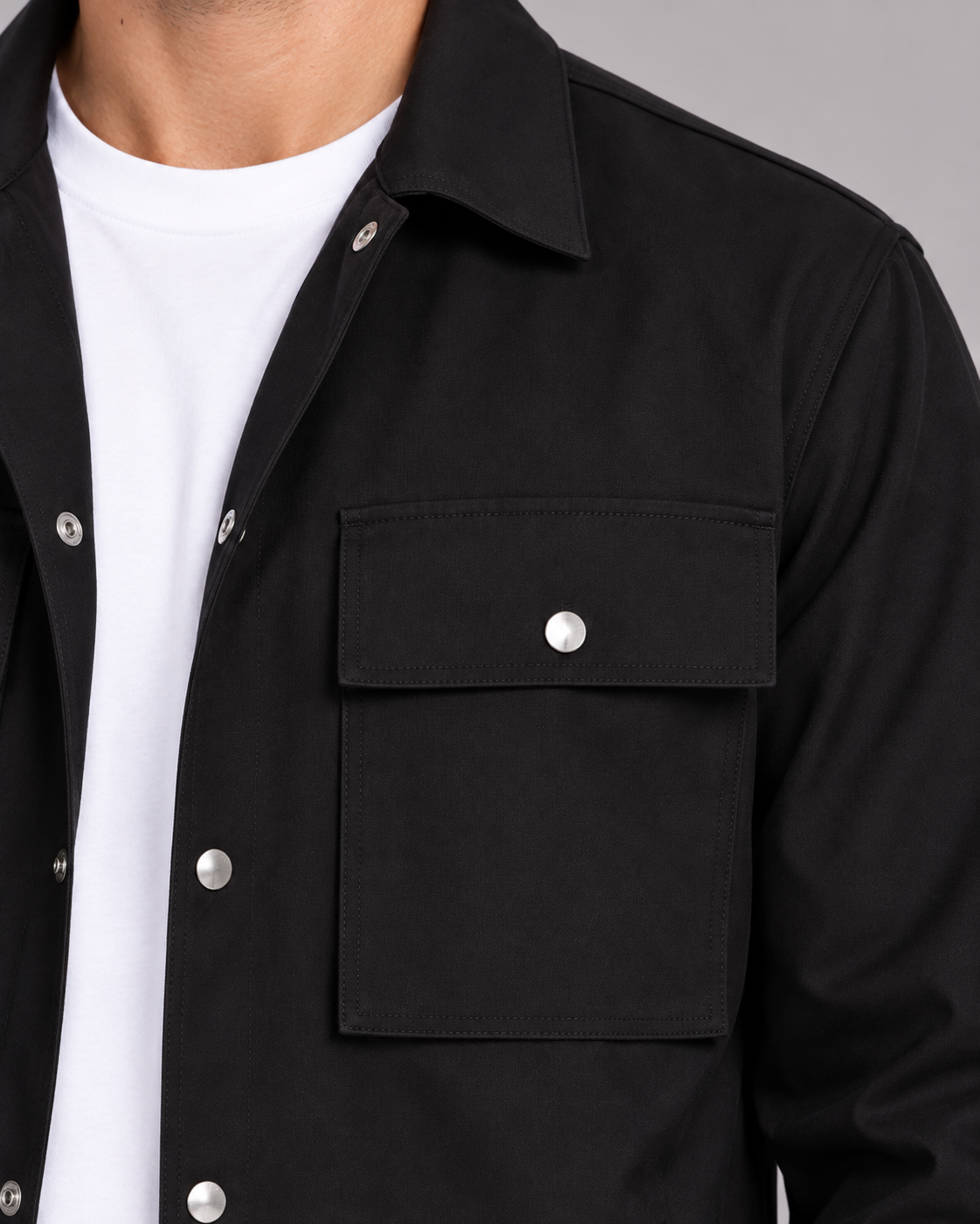 Men's Cargo Jacket and Jogger Set – Collar & Flap Pockets