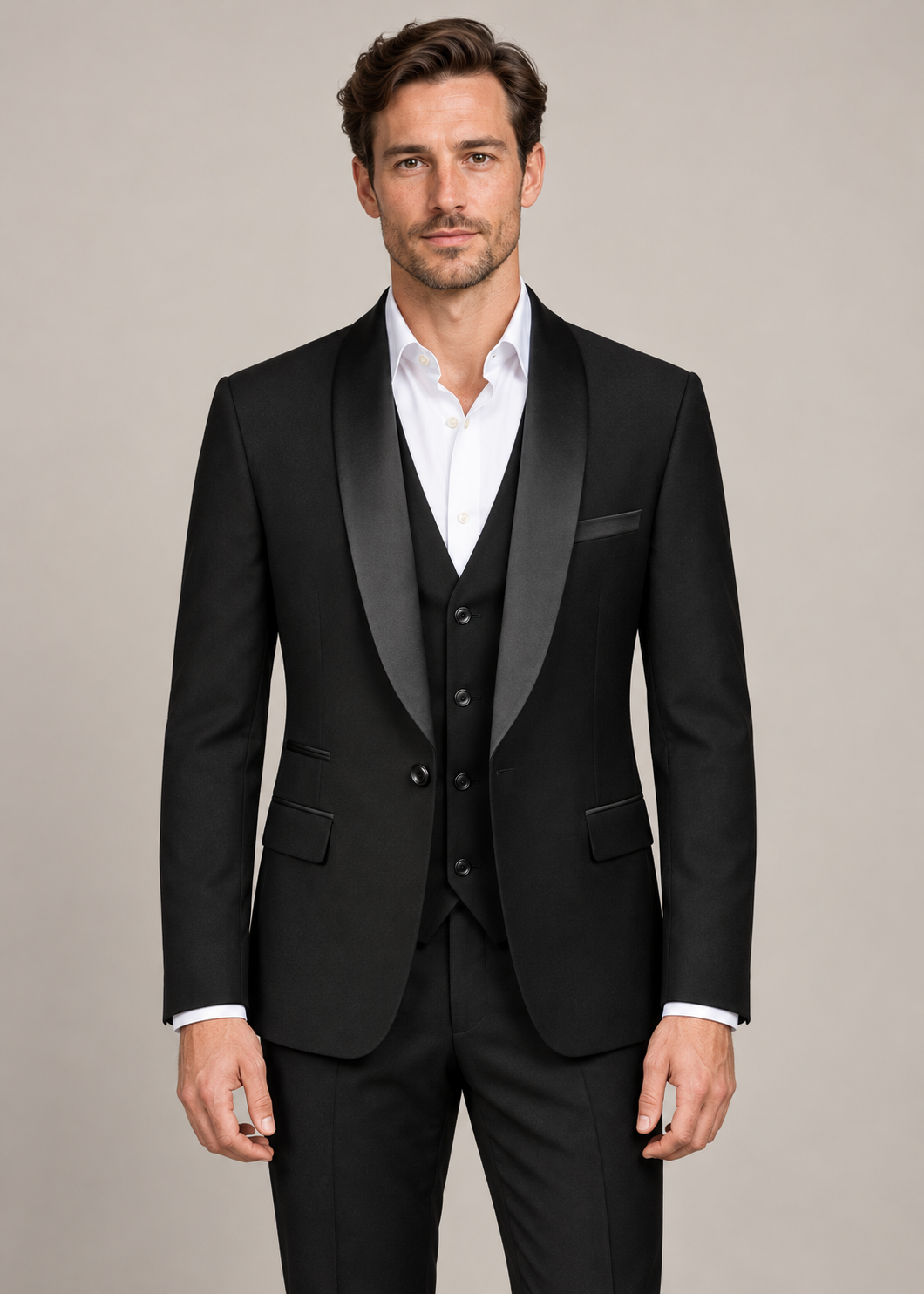 Men’s Tuxedo With Shawl Lapel Three Piece