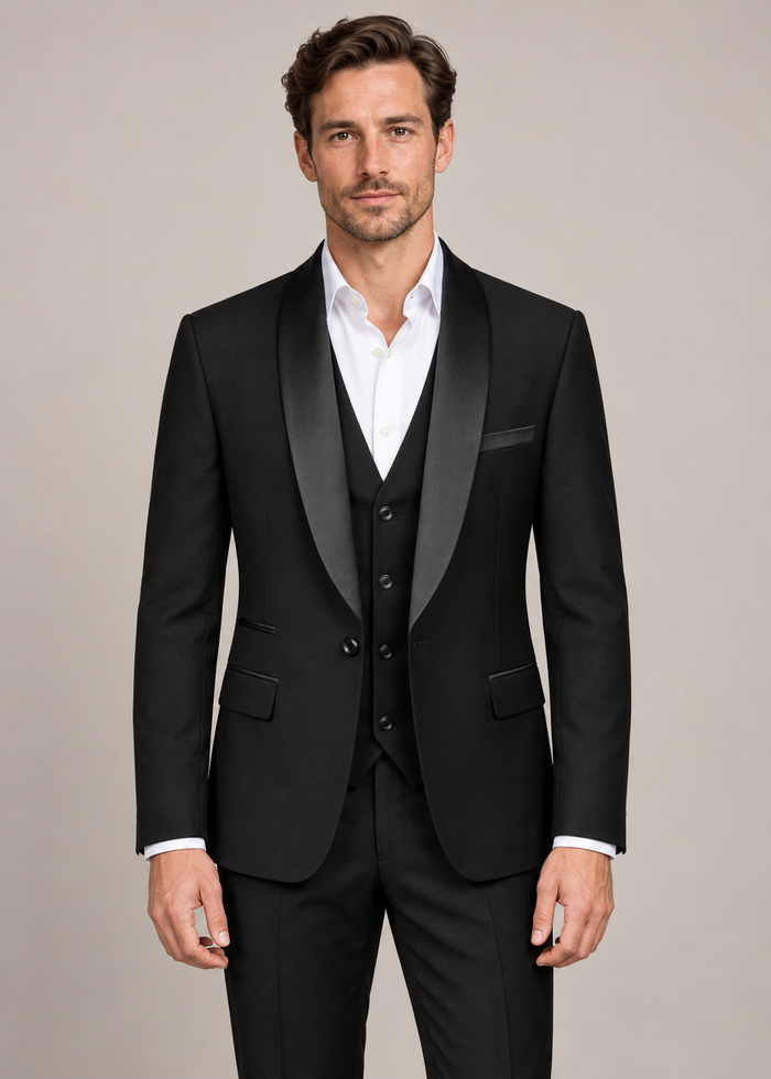 Men’s Tuxedo With Shawl Lapel Three Piece