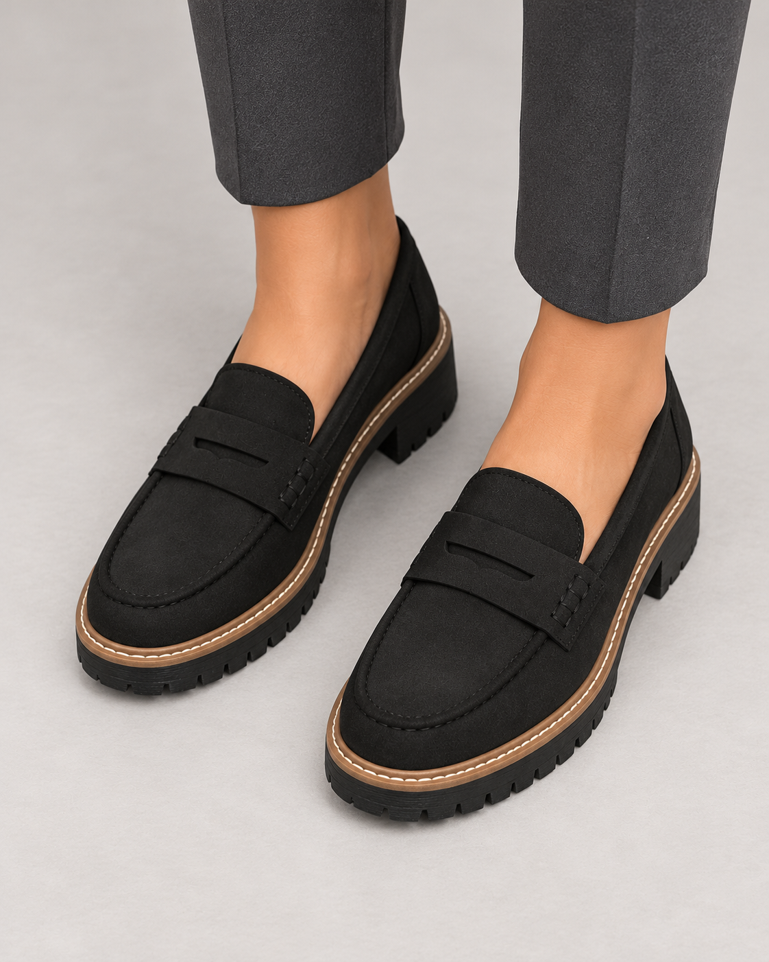 Women’s Loafers With Low Block Heel