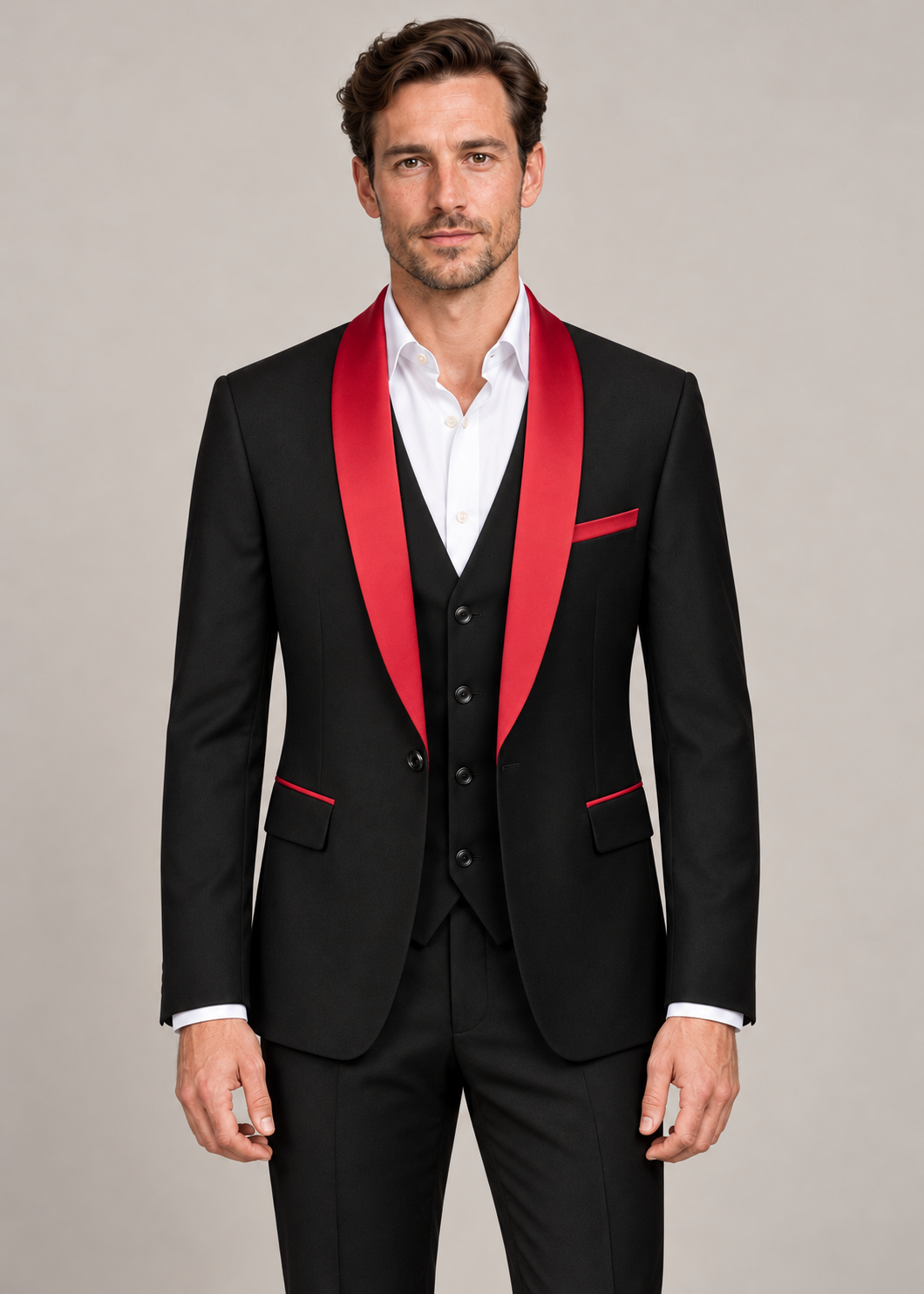 Men’s Tuxedo With Shawl Lapel Three Piece