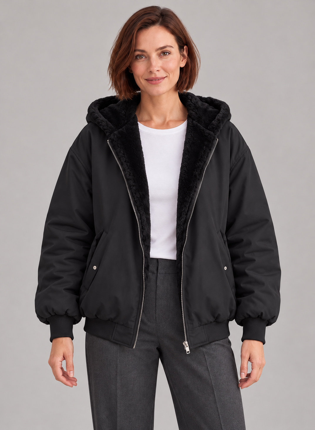 Women’s Jacket With Hood And Soft Lining