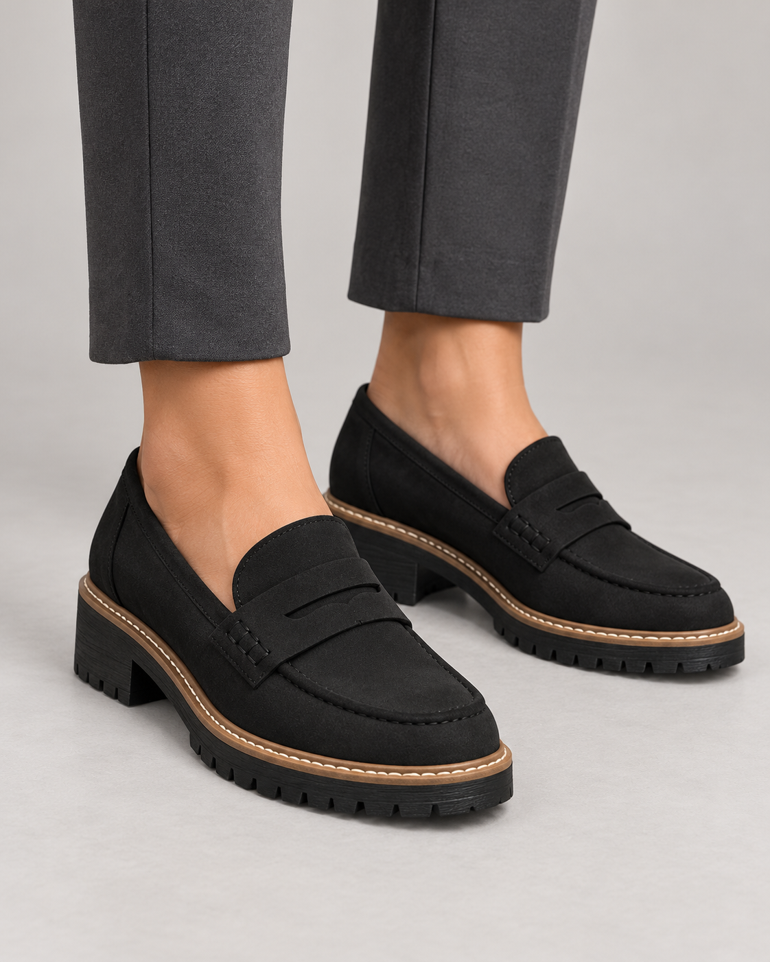 Women’s Loafers With Low Block Heel