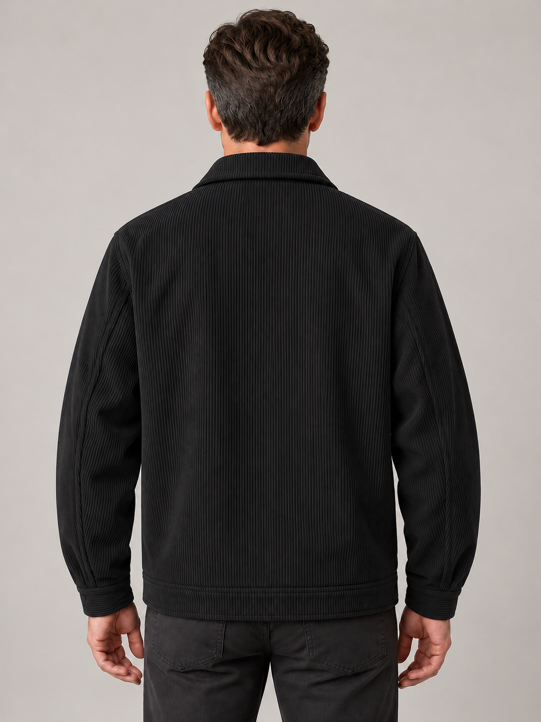 Men’s Lightweight Overshirt Jacket – Button Front & Flap Pockets