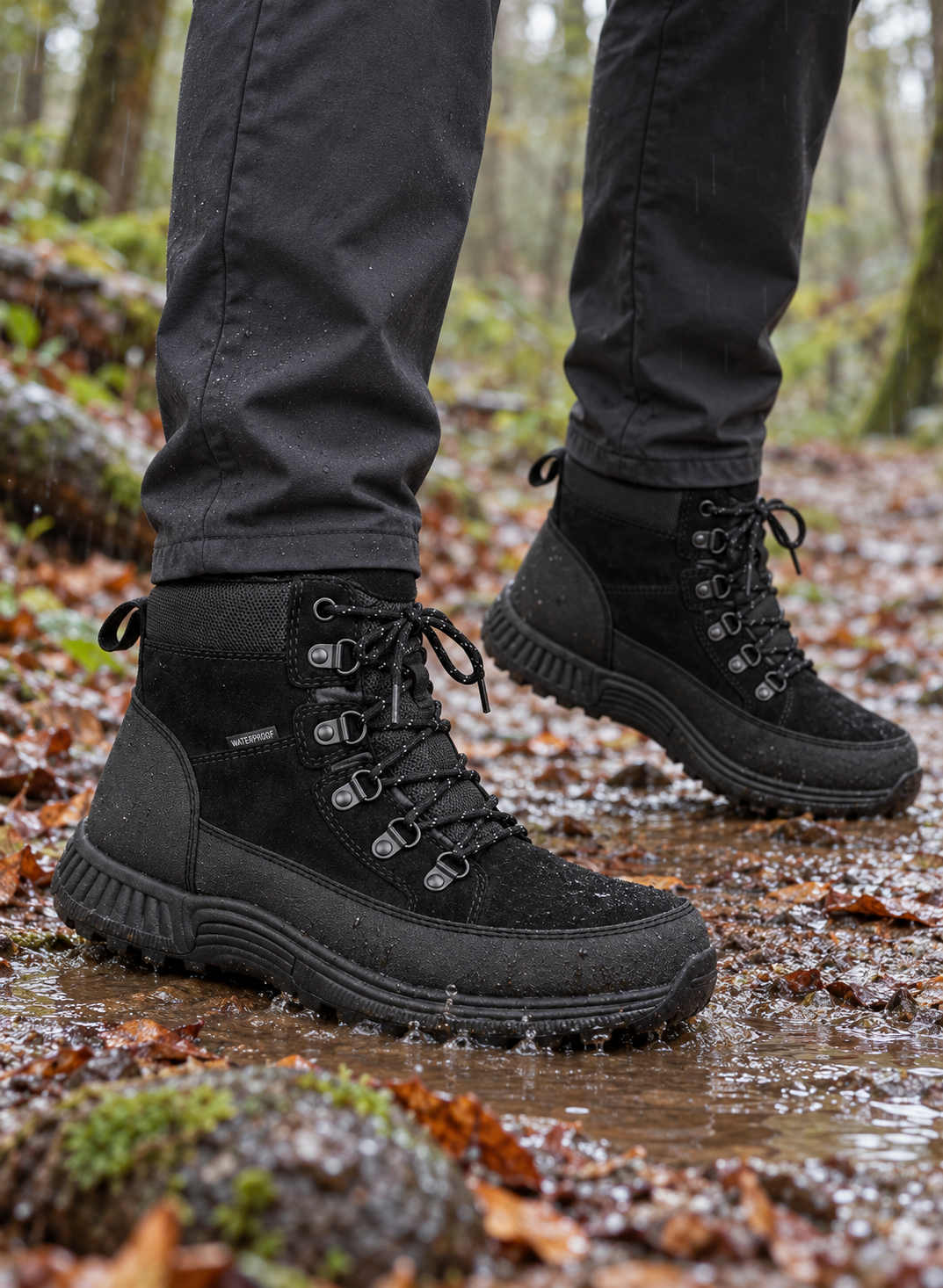 Men’s Boots With Waterproof Suede Uppers