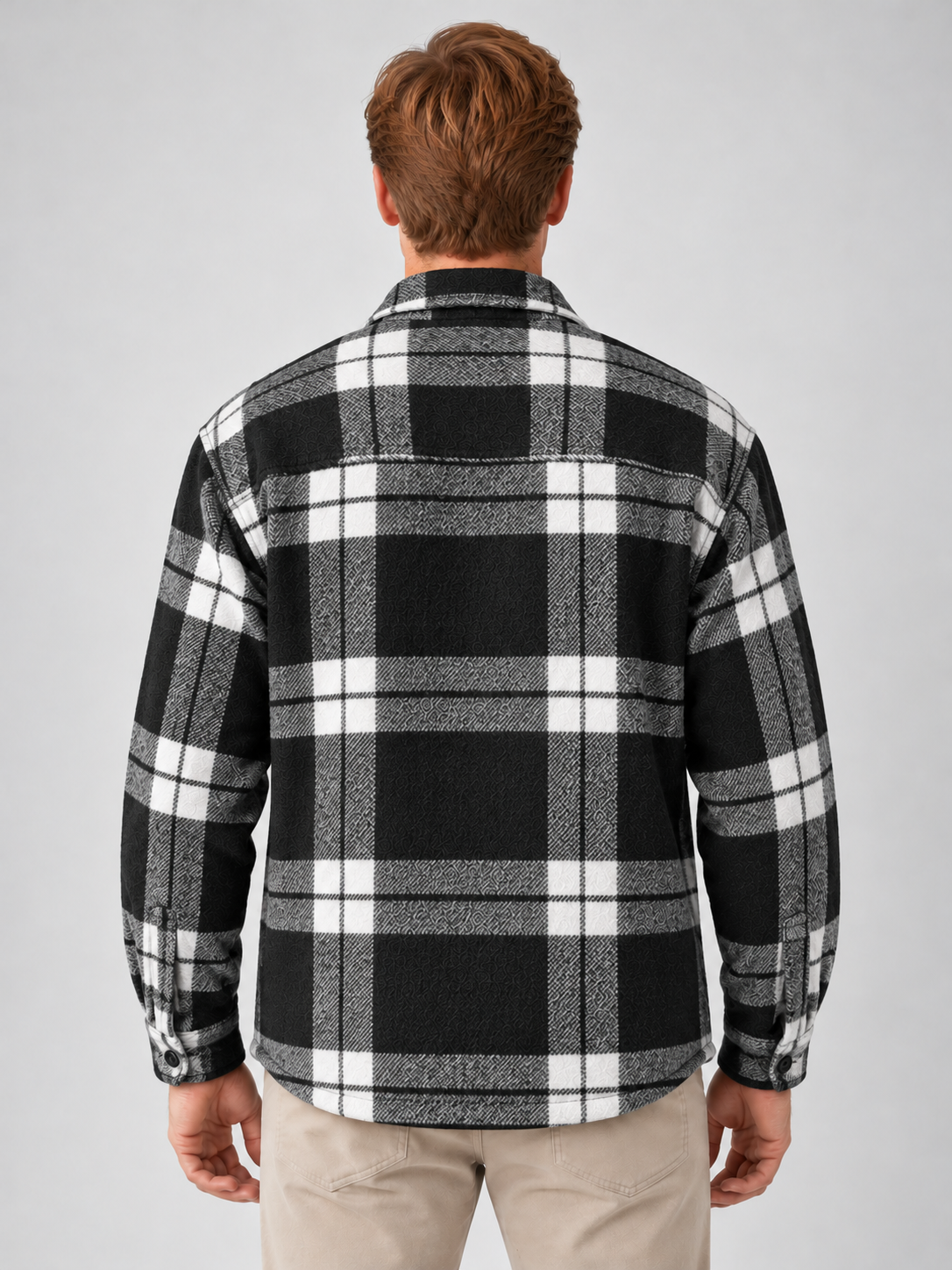 Men's Checked Flannel Overshirt – Button Front & Relaxed Fit