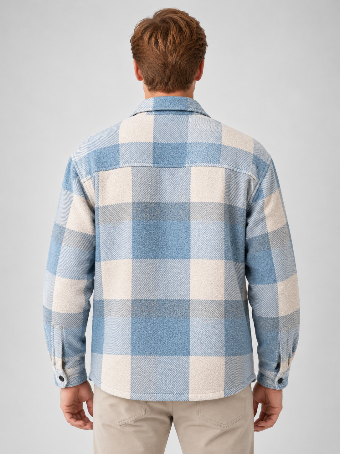 Men's Checked Flannel Overshirt – Button Front & Relaxed Fit