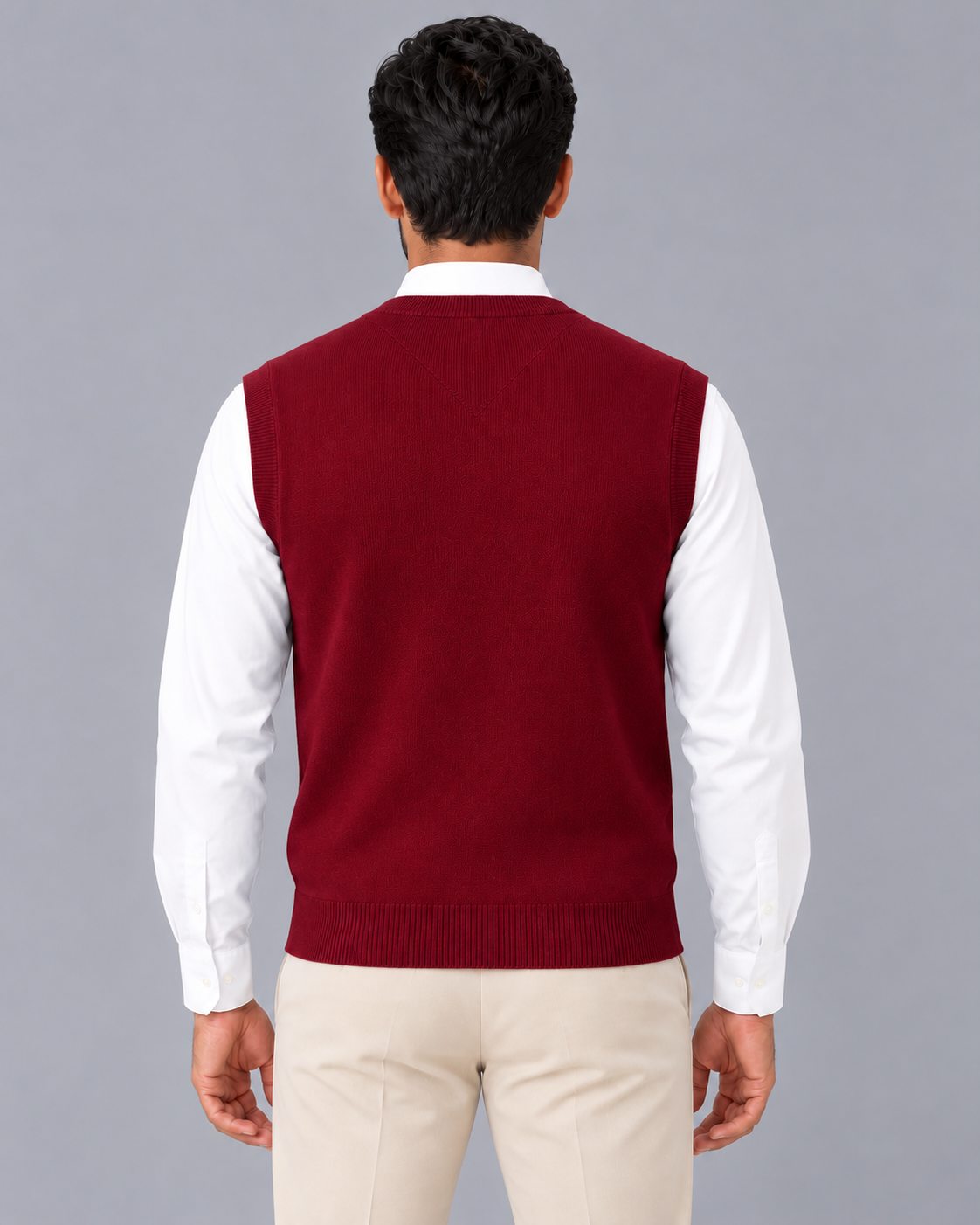 Men's Merino Wool Sweater Vest – V-Neck & Regular Fit