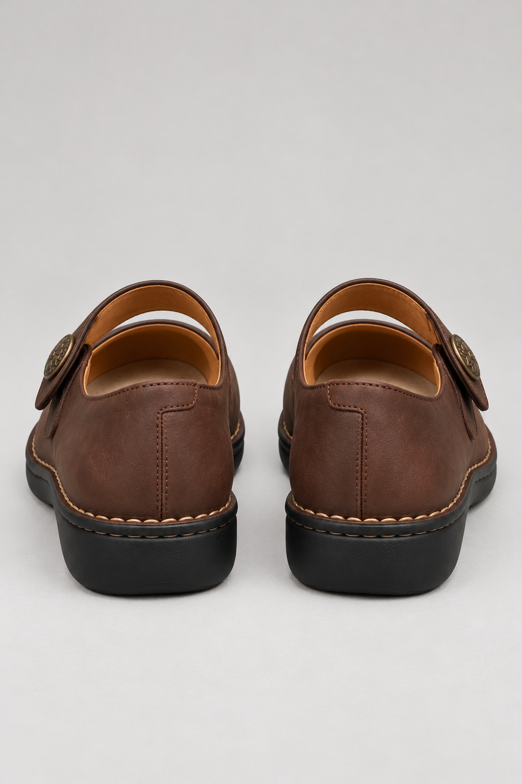 Women's Mary Jane Shoes – Round Toe & Strap Fastening