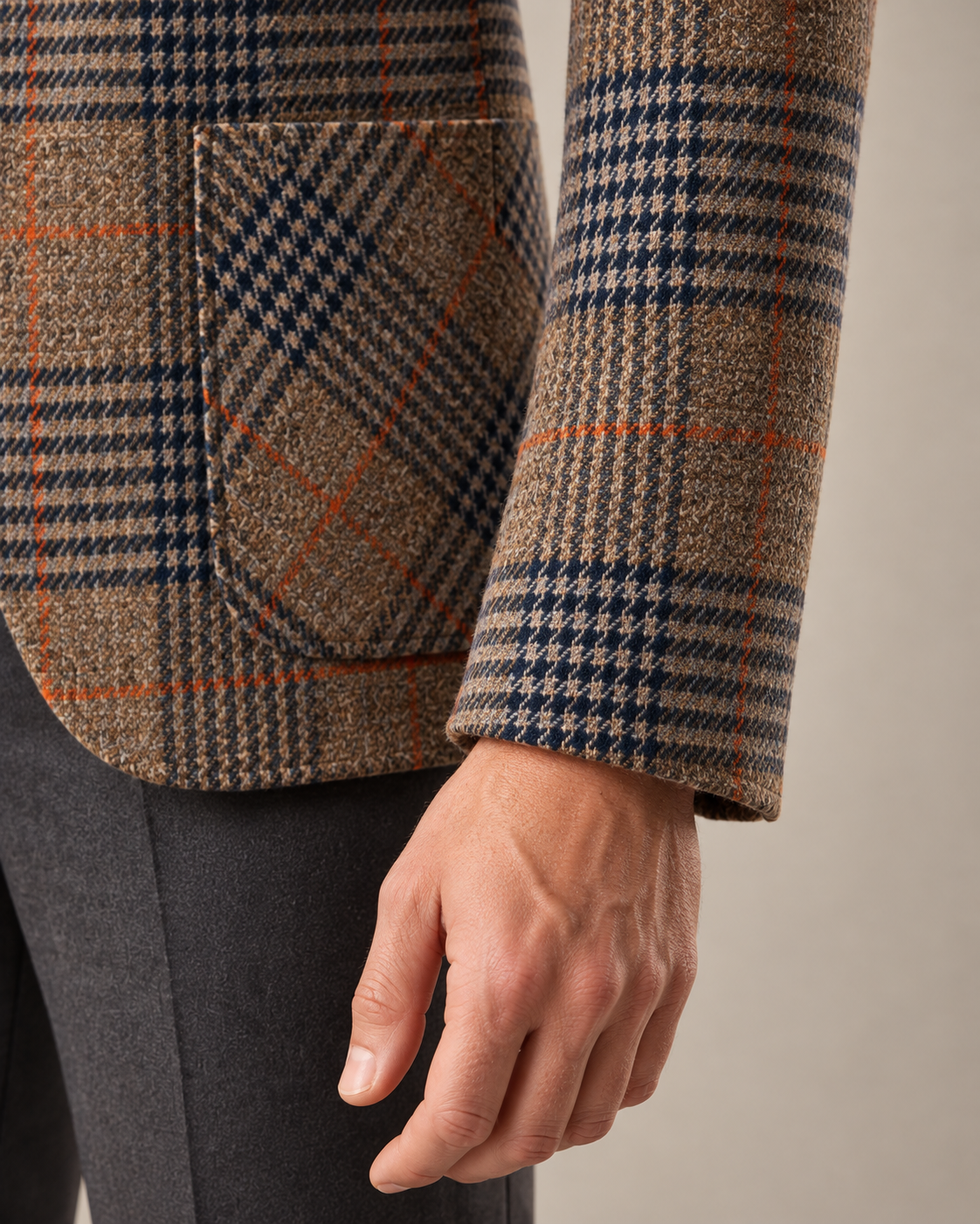 Men’s Jacket With Houndstooth Check