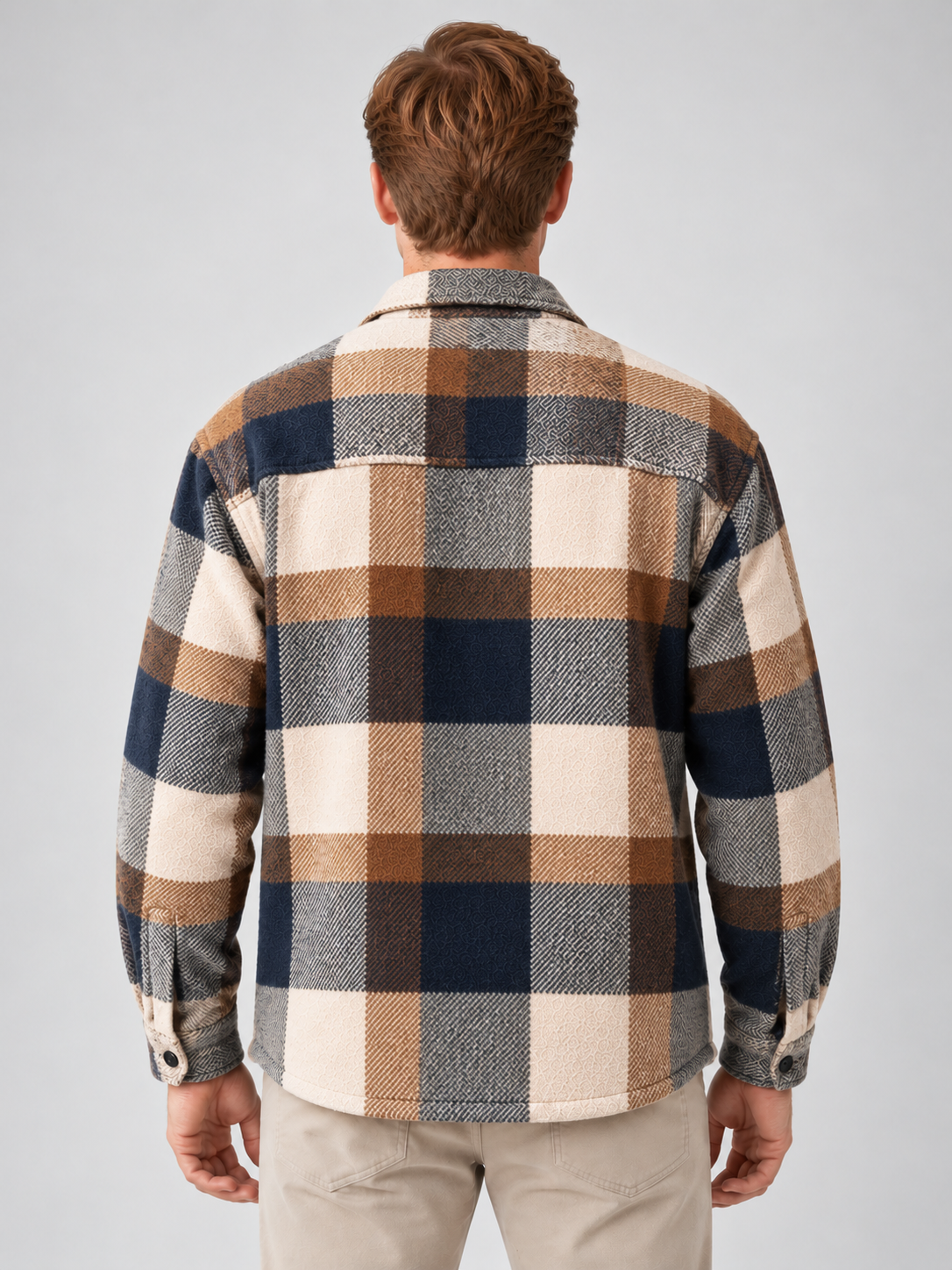 Men's Checked Flannel Overshirt – Button Front & Relaxed Fit