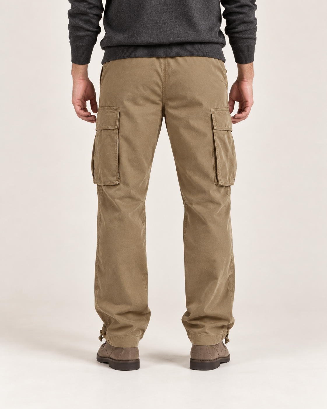 Men’s Cargo Trousers – Relaxed Fit & Drawstring Waist