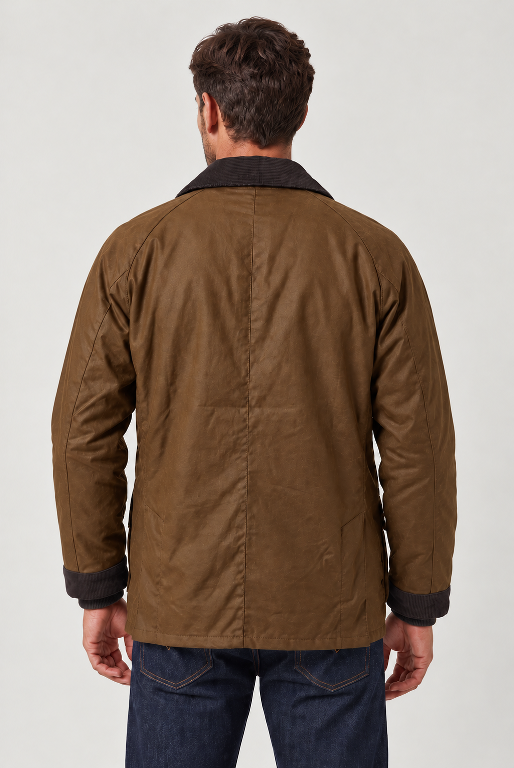 Men's Waxed Barn Jacket – Corduroy Collar & Zip Front