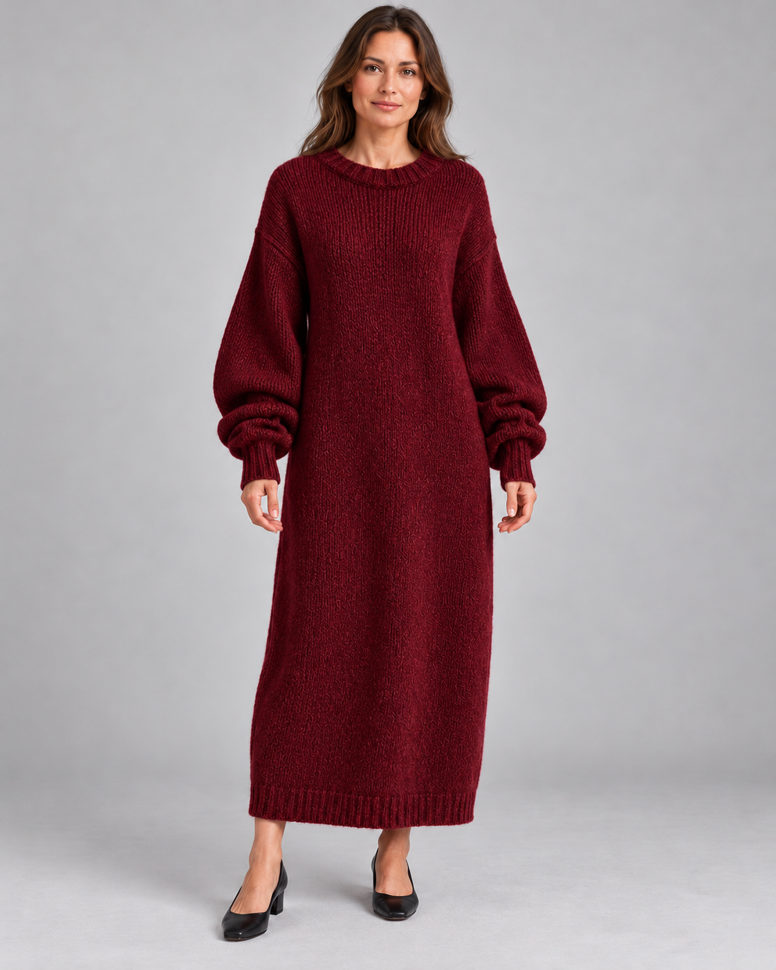 Women’s Jumper Dress With Crew Neck