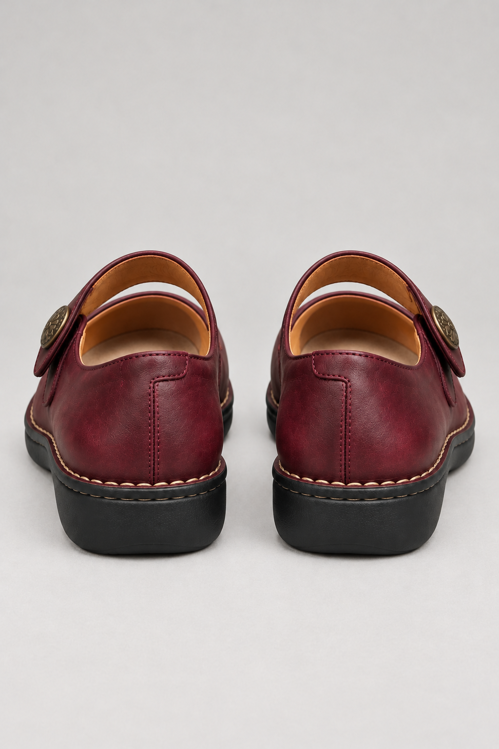 Women's Mary Jane Shoes – Round Toe & Strap Fastening