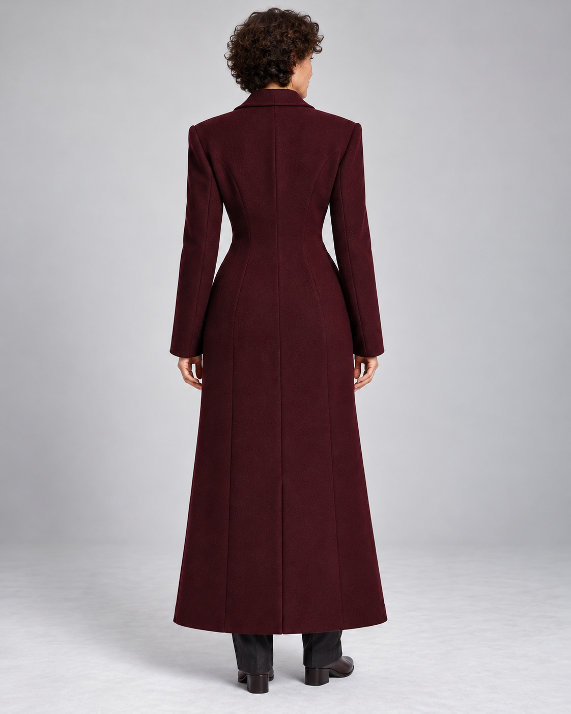 Women’s Coat With Wool And Peak Lapels