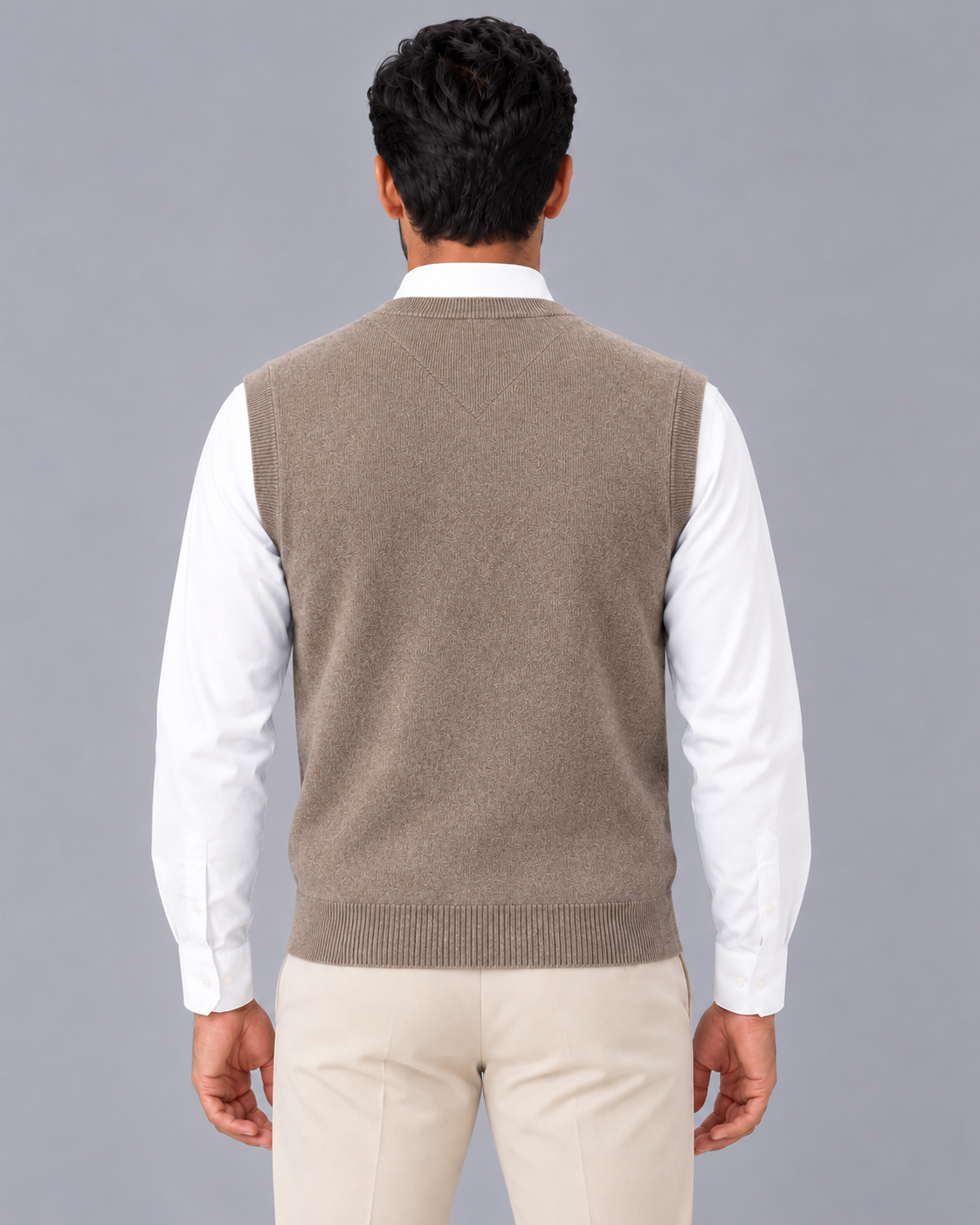Men's Merino Wool Sweater Vest – V-Neck & Regular Fit