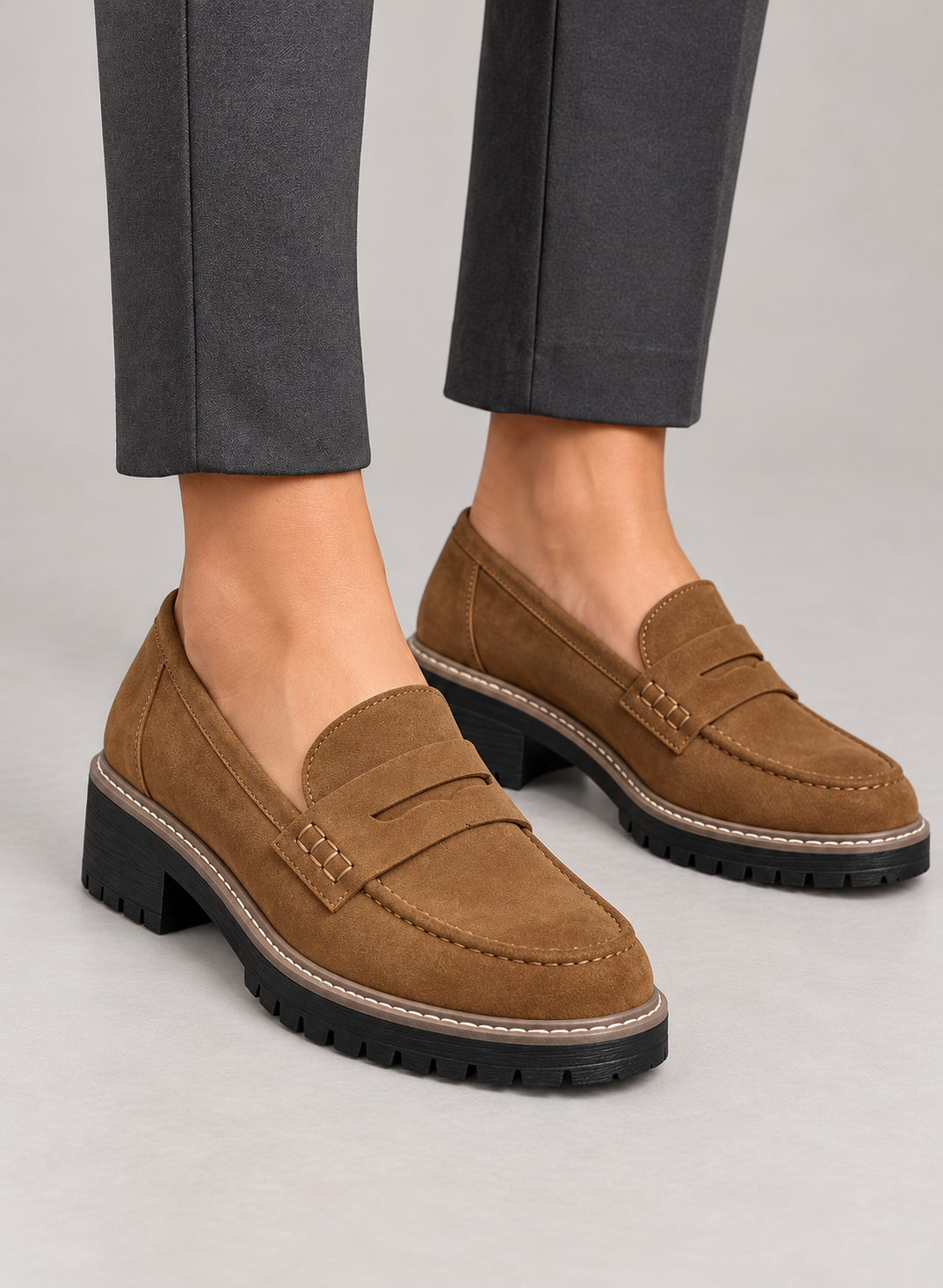 Women’s Loafers With Low Block Heel