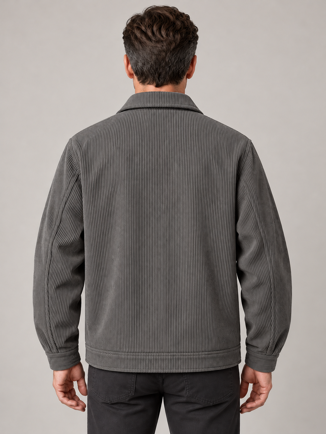 Men’s Lightweight Overshirt Jacket – Button Front & Flap Pockets