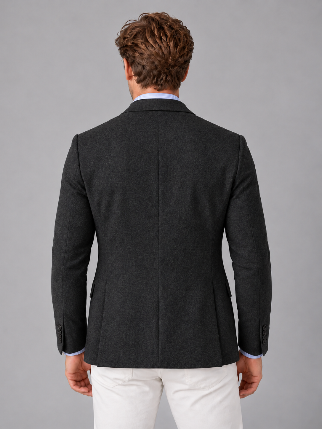 Men's Lightweight Knit Blazer – Tailored Fit & Notch Lapels