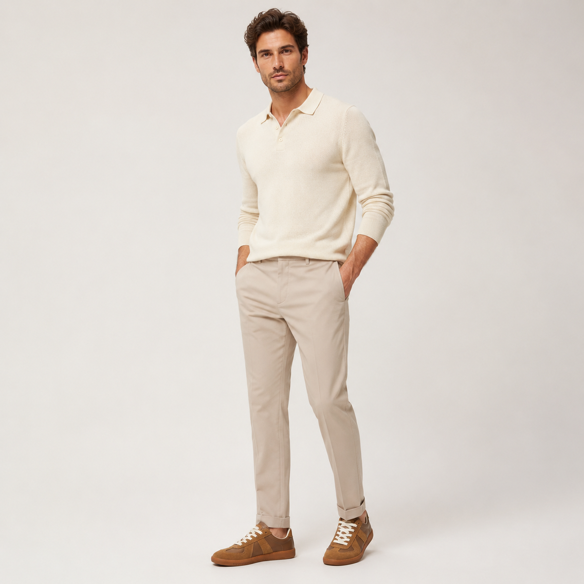 Men's Suede Lace-Up Casual Sneakers