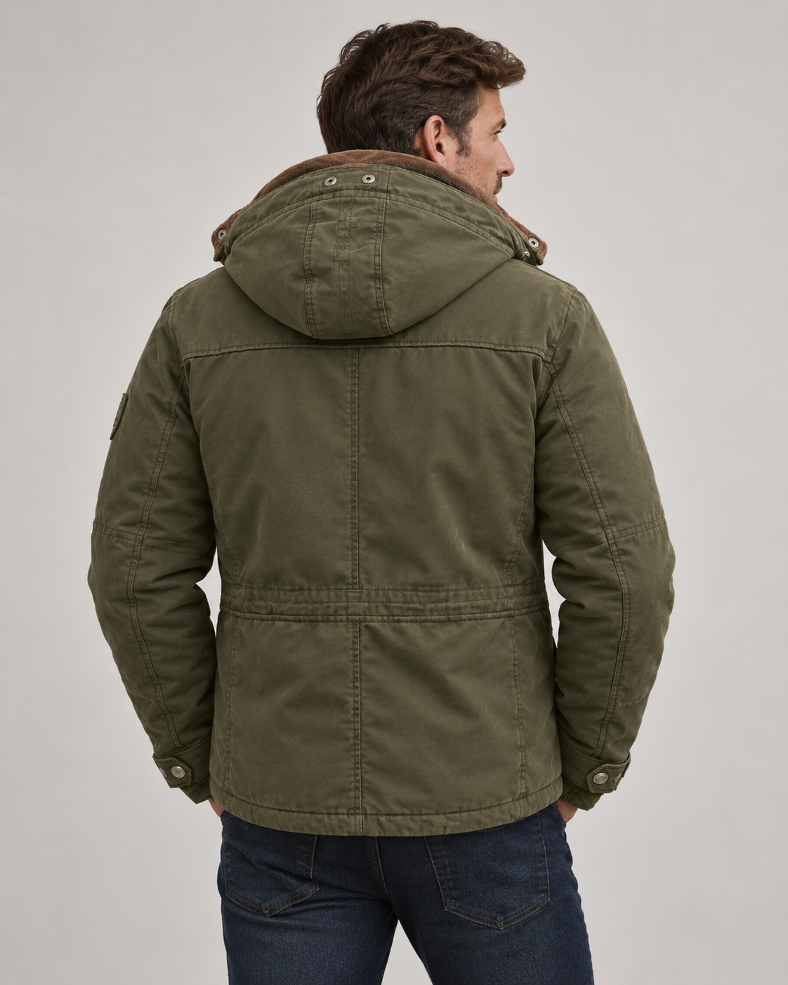 Men's Waterproof Winter Jacket – Hooded & Fleece-Lined