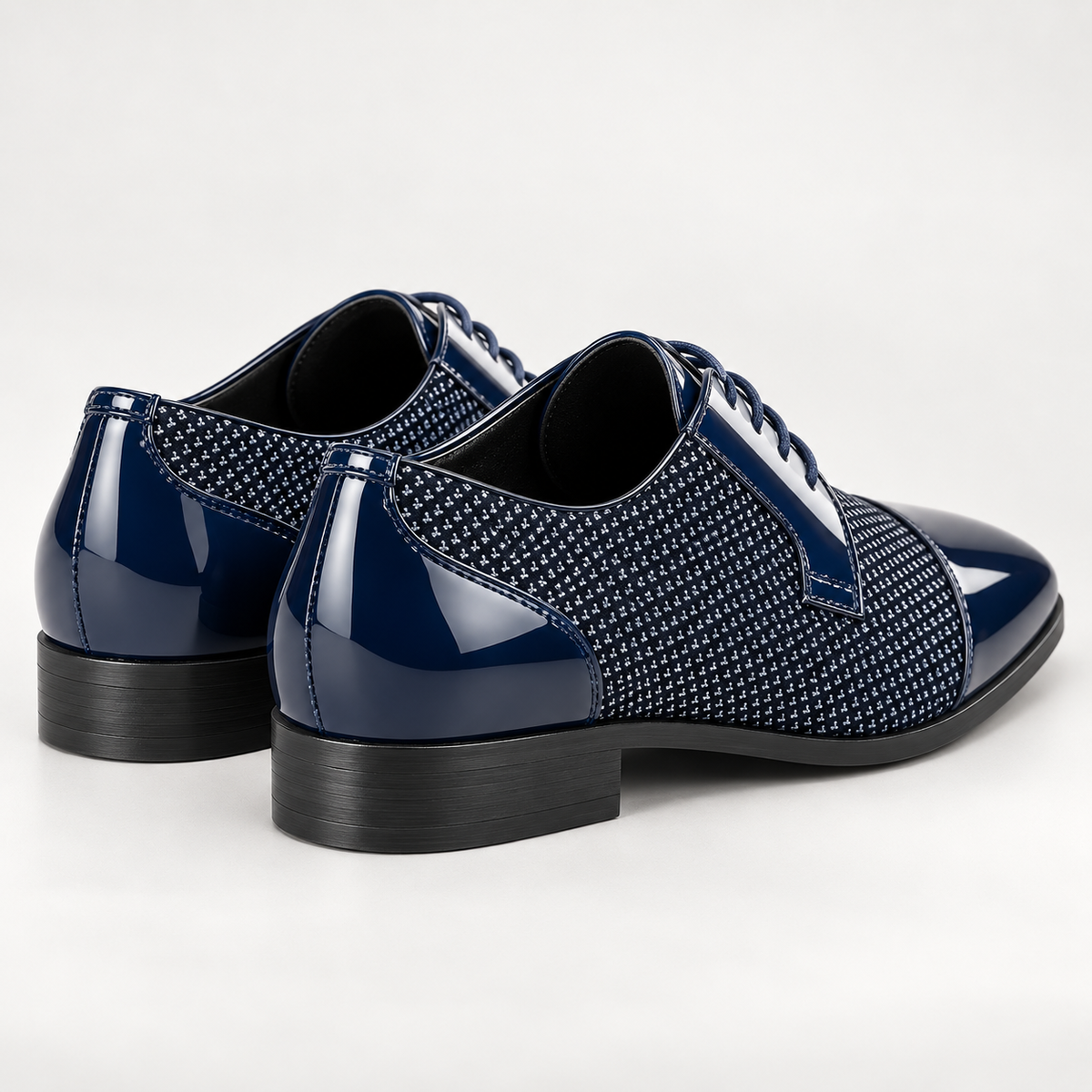 Men's Patent Leather Oxford Shoes – Cap Toe Lace-Up