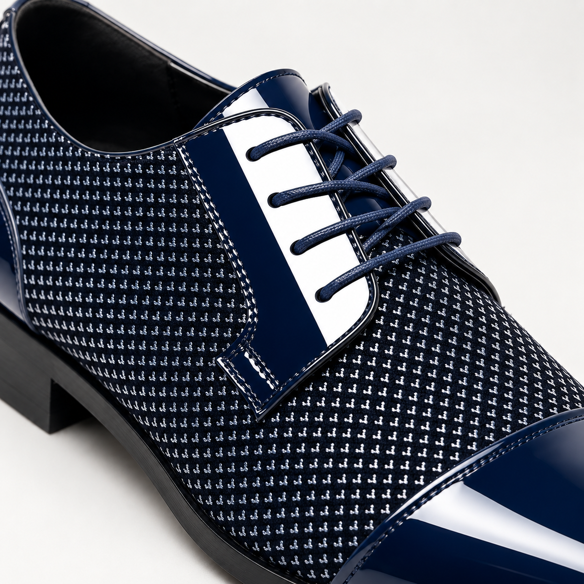 Men's Patent Leather Oxford Shoes – Cap Toe Lace-Up