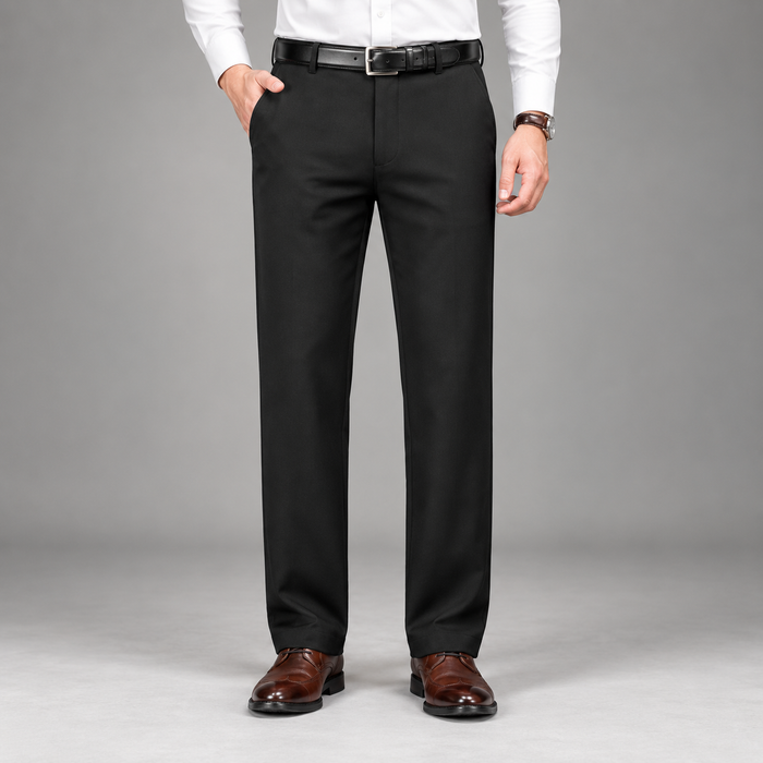 Men's Straight-Leg Formal Trousers – Regular Fit