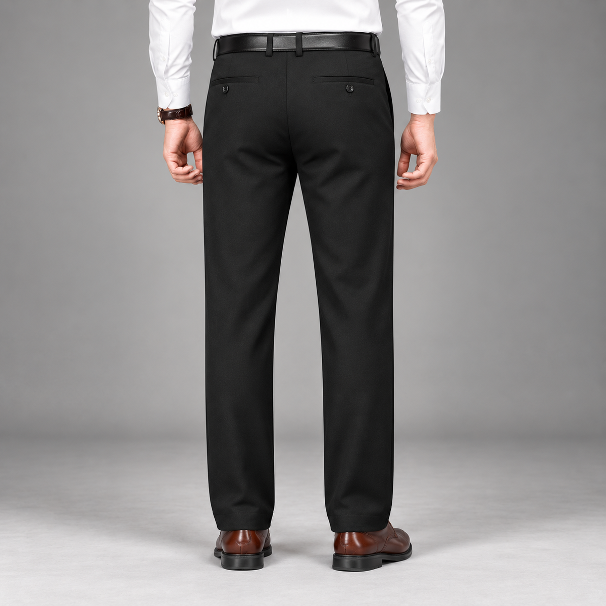 Men's Straight-Leg Formal Trousers – Regular Fit