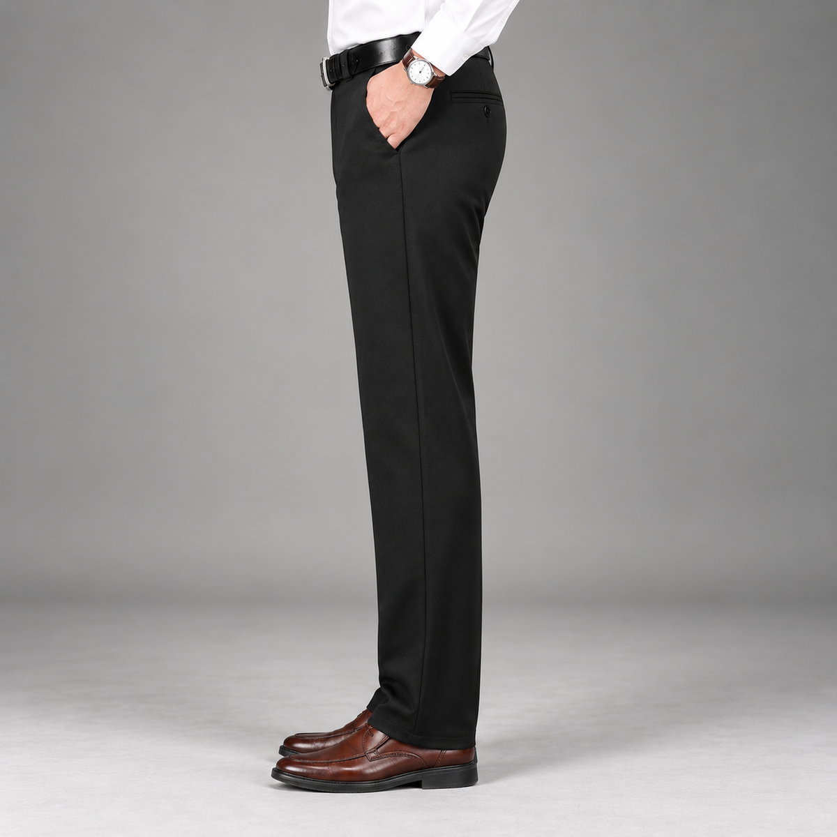 Men's Straight-Leg Formal Trousers – Regular Fit