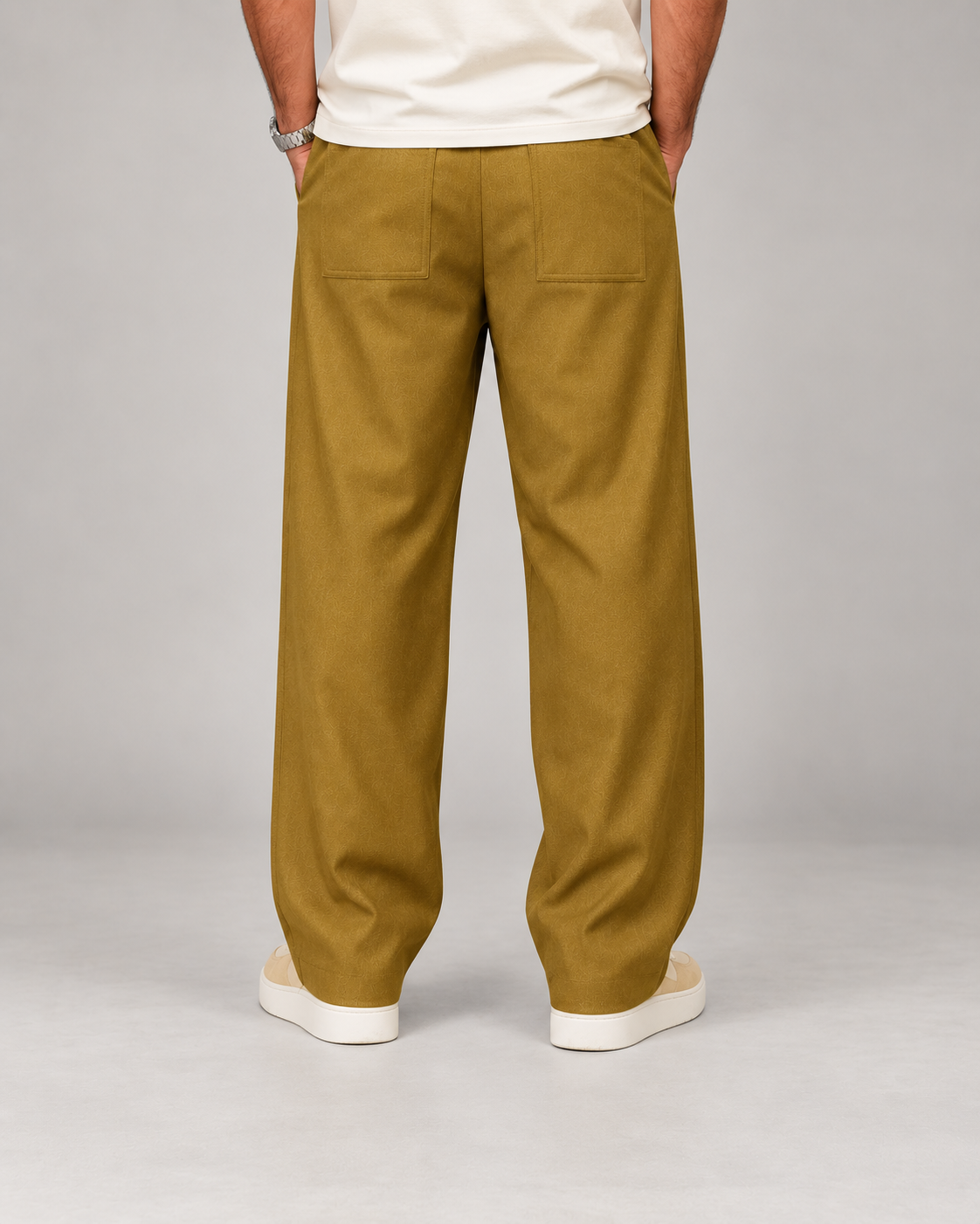 Men's Wide-Leg Drawstring Trousers – Relaxed Fit
