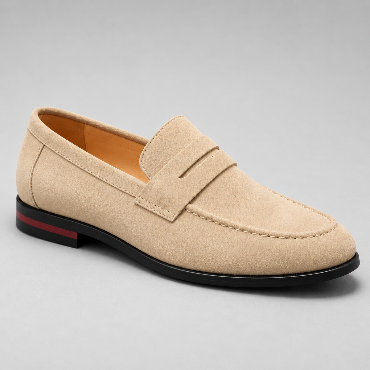 Men's Faux Suede Penny Loafers – Classic Slip-On