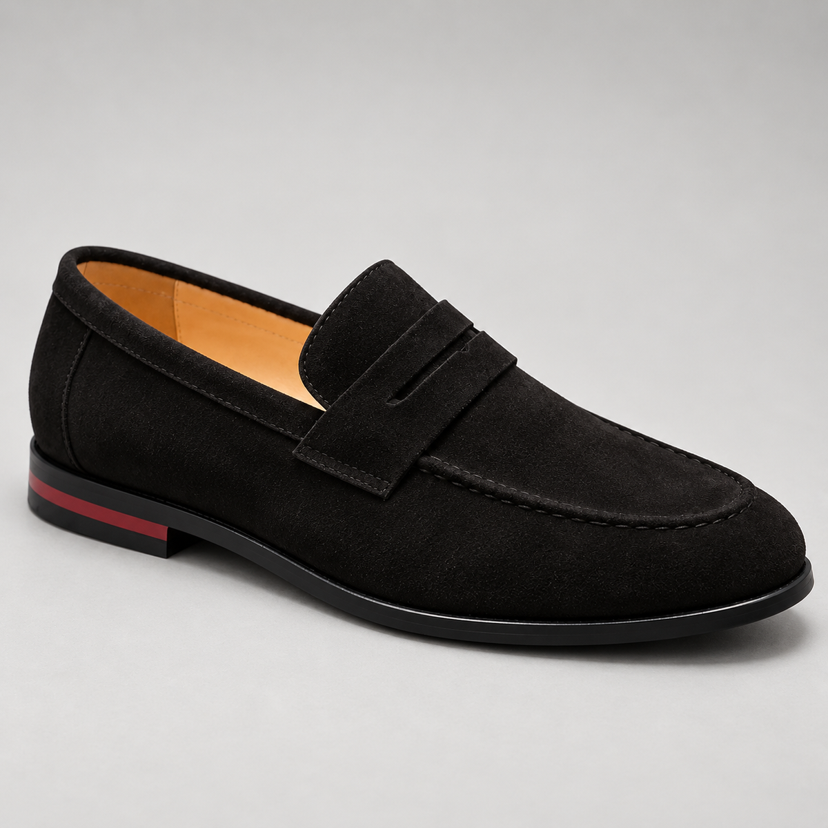 Men's Faux Suede Penny Loafers – Classic Slip-On